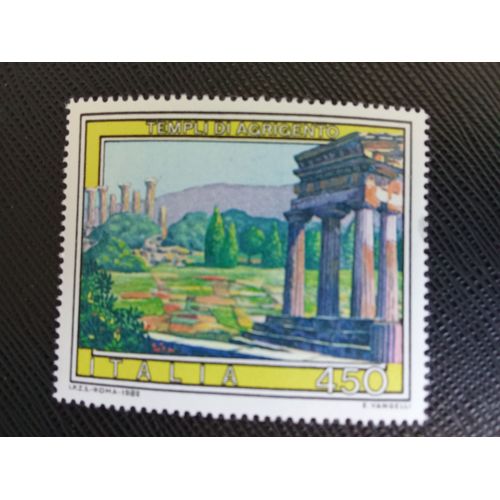 Timbre Italie Y T 1539 Temples D'Agrigente 1982 (020709 )