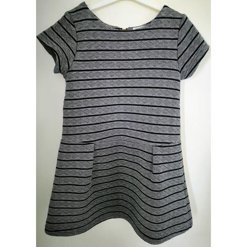 Robe Bleue Et Blanche Rayée Caprice De Filles - T 8 Ans