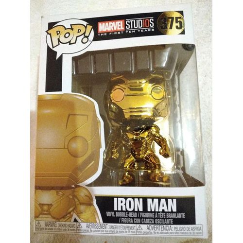 Funko Pop Iron Man Chrome Or 375 Marvel Studio