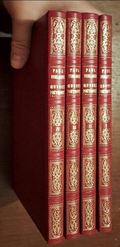 Lot De 4 Livres Oeuvres Poétiques, Paul Verlaine, Paris, Nouvelle Librairie De France