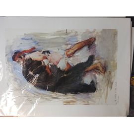 Lithographie Du Peintre Sculpteur Marc Monnier. " Le Moniteur D Ours"