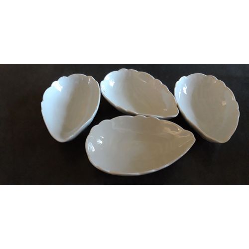 4 Coupelles À Avocat En Porcelaine Blanche De Philippe Deshoulières