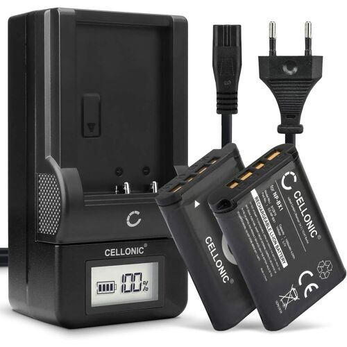 Batterie pour Caméra, Compatible avec Sony NP-BX1, ZV-1, HDR-CX405 (3.7V, 1090mAh) 2 Pièces + Chargeur