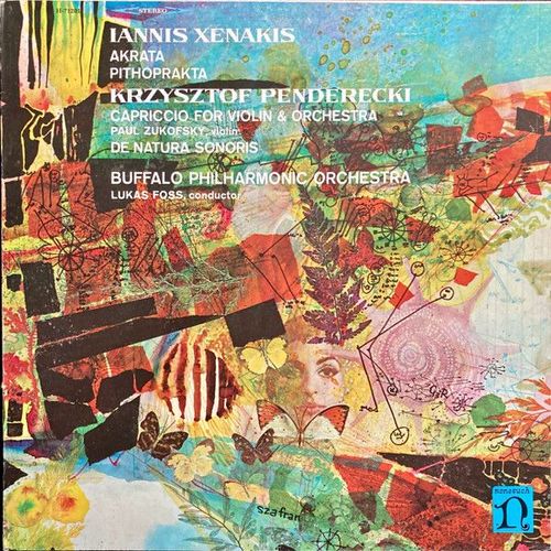 Iannis Xenakis "Akrata, Pithoprakta" Krzystof Penderecki "Capricio For Violon & Orchestra"