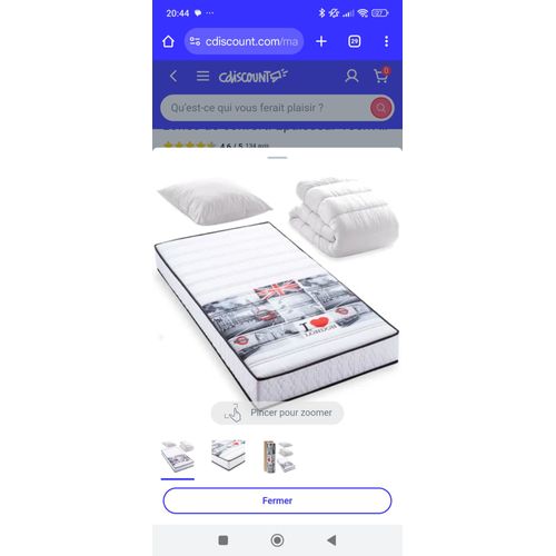 2 matelas 90 x 190 avec deux couettes et deux oreillers