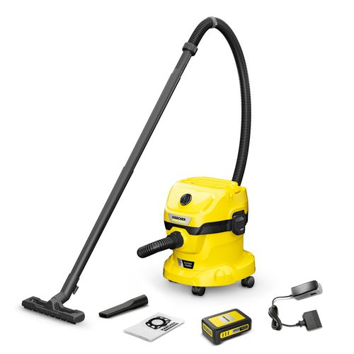Aspirateur eau et poussière sans fil Karcher WD 2-18 Battery Set V-12/18 - Batterie 18V- Capacité 12L- Batterie et chargeur inclus
