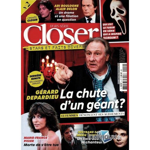 Closer Hors Serie 2 2023 Stars Et Faits Divers Depardieu/Pisier/Delon/Cantat/Presley/Bruce Lee/Borniche/Boutboul/Scream