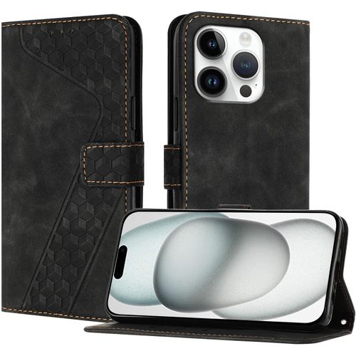 Kal-Coque Pour Iphone 16 Pro Max (6,9 Zoll), Etui Protection Housse Premium En Cuir Pu Portefeuille Étui Téléphone [Fermoir Magnétique] [Fentes Pour Cartes] Flip Case(Noir)