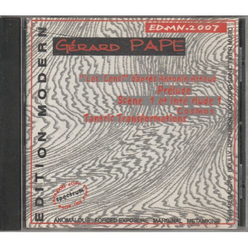 Gérard Pape: Opera-Orchestra-Electronic Music Cd Roumanie- Edition Modern