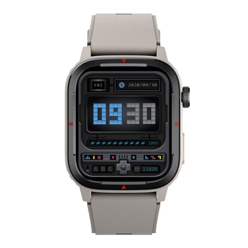 Montre intelligente Q25 avec étanchéité IP67 - Ecran haute définition de 1,7 pouces - Une variété de fonctions pratiques et de modes sportifs - Argent