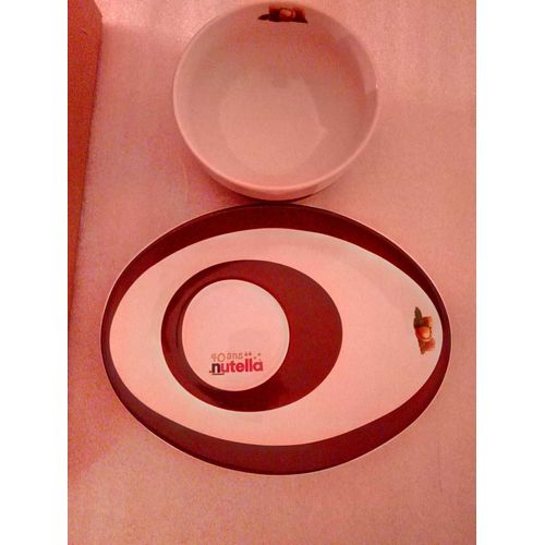 Set Déjeuner Assiette 2004 Nutella 40 Ans Slamp  Pozzani 