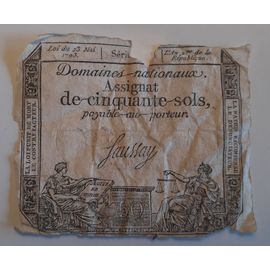 Assignat 50 Sols De 1793