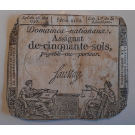Assignat De 50 Sols De 1793