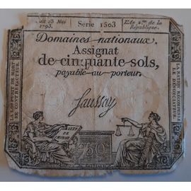 Assignat De 50 Sols De 1793