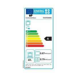 CUISINIERE GAZ CONTINENTAL EDISON CEDF6060B1 - 4 FEUX - NOIR - L60 XP60 X H90 CM