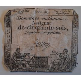 Assignat De 50 Sols De 1793