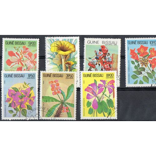 Guinée Bissau Timbres Fleurs