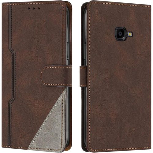 Coque Pour Samsung Galaxy Xcover 4 / 4s, Housse Etui Portefeuille Cuir Multifonction, Fermeture Magnétique À Clapet [Fonction Support] Flip Case Compatible Avec Samsung Xcover 4/4s (Marron)