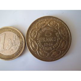 Piéce Collection Protectorat Français Tunisie 5 Francs 1946