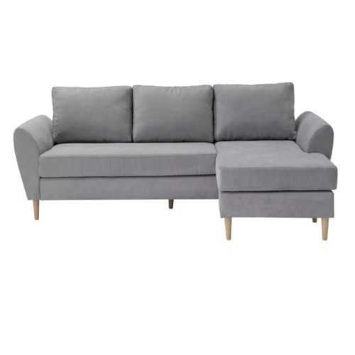 Canapé D'Angle Méridienne Réversibleadryan Il Tissu Soro Light Grey