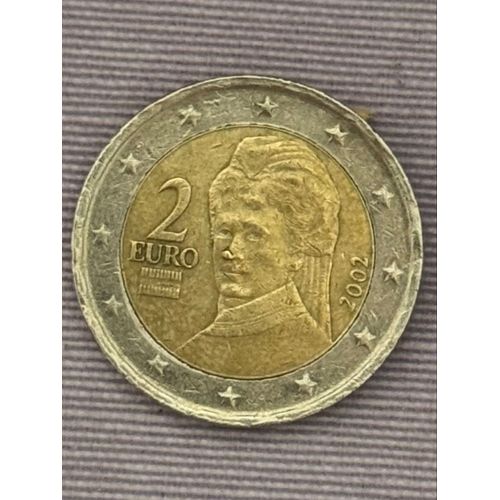 Pièces Autriche, 2002 De 2 Euros Avec Erreur De Frappe Sur Le Nez