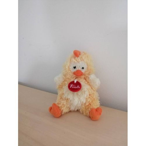 Doudou peluche poussin jaune trudi