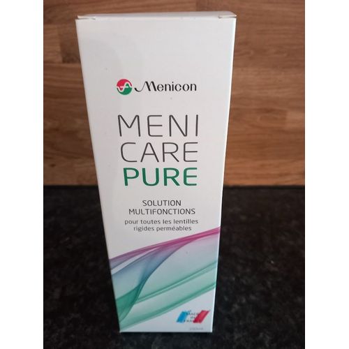 Menicare Pure - Solution Multifonctions Pour Toutes Les Lentilles Rigides Perméables - Flacon De 250 Ml 