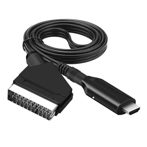 Câble péritel vers HDMI-Adaptateur péritel vers HDMI-Convertisseur audio vidéo péritel tout en un vers HDMI 1080p/720p