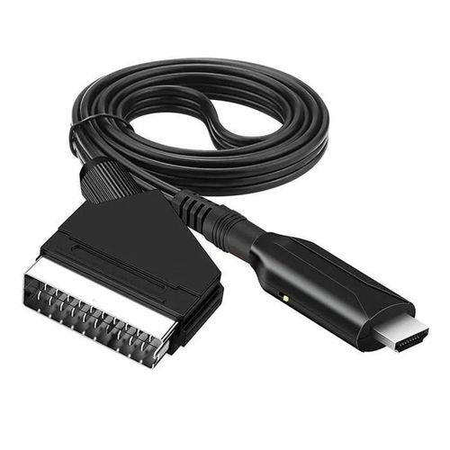 Câble péritel vers HDMI-Adaptateur péritel vers HDMI-Convertisseur audio vidéo péritel tout en un vers HDMI 1080p/720p