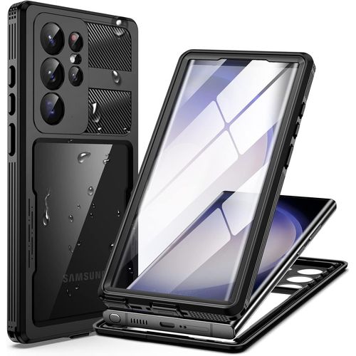 Coque Pour Samsung Galaxy S23 Ultra Étanche [Ip68 Imperméable] 360 Indestructible Antichoc Integral Antipoussière Waterproof Etui Protection,Noir[H1977]