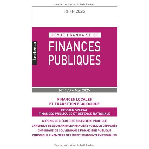 Revue Française De Finances Publiques N°170 - 2025