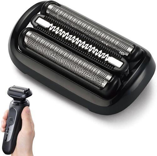 53B Grille Rasoir Compatible avec Braun Série 5 et 6, Tete Rasoir Serie 5, Conception Précise pour un Rasage Proche et Confortable, Tête de Rasoir de Rechange pour Modèles 5018s/5020s/6020s/6040cs