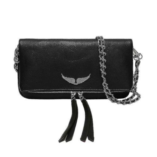 Sac bandoulière chaîne Zadig&Voltaire compatible femme en cuir souple matelassé à message tendance_SSDLV
