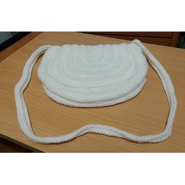 Sac à main femme blanc en crochet
