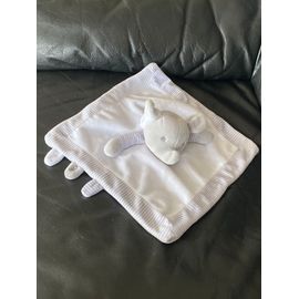 OKAIDI OBAIBI  DOUDOU ELEPHANT PLAT GRIS BLANC RAYURES 23*23CM