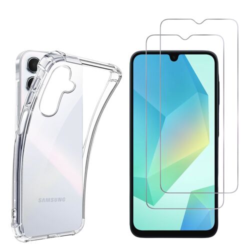 Coque antichoc pour Samsung Galaxy A16 4G / A16 5G et 2 Verres Trempé Film Protection Ecran Phonillico®
