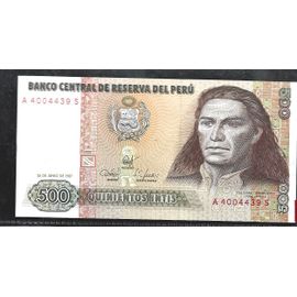 Billet 500 Intis Perou