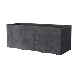 Jardinière Muret - Deroma - Millennium R - Anthracite - A Réserve D'eau - Roulettes - 99 Cm
