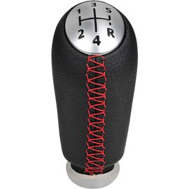 Pommeau De Levier De Vitesse En Cuir 5 Vitesses Universel Pour Renault Megane 2 Clio 3 Scenic 2 Kangoo Leviers De Vitesse De Voiture Coutures Rouges