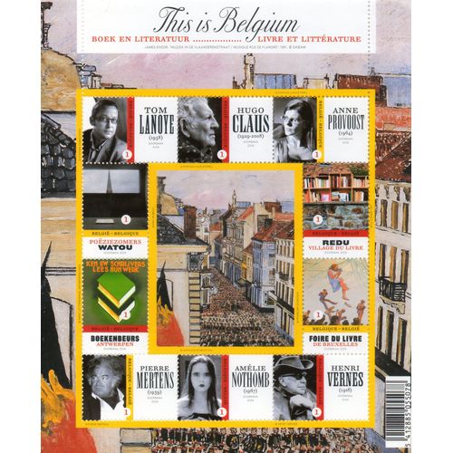 Timbre Belgique Les Écrivains Belges 2009