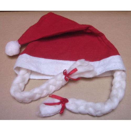 Bonnet De Noel Avec Tresses