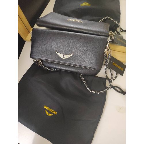 Sac Zadig&ampVoltaire style rock Noir/Argenté et d'origine