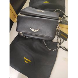 Sac Zadig&ampVoltaire style rock Noir/Argenté et d'origine