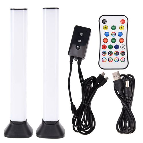 HJLIAN Barres lumineuses intelligentes RGBW pour bureau, eclairage d'ambiance, telecommande a 23 boutons, alimentation USB, pour television, ordinateur, cinema, jeux video