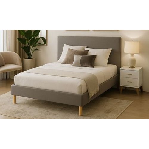 Lit Rome En Simili Cuir : Noir / 160 X 200 Cm / Avec Matelas