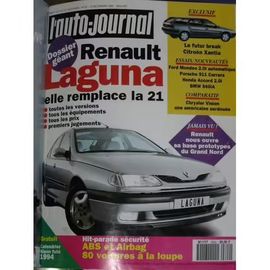 Auto Journal 22 De 1993 Renault Laguna,Alfa 164 Q4,Honda Accord 2.0i,Bmw 540i A,Ford Mondeo Ghia Automatique,Audi 100 S4,Porsche 911 Carrera,Chrysler Vision,Willams Renault Fw15b,Mercedes 500k,