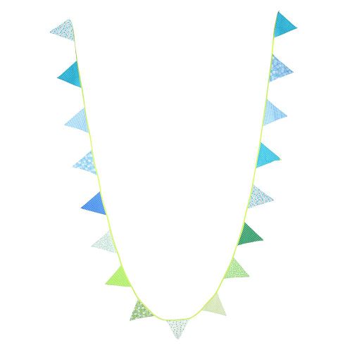 HJLIAN Banniere en tissu, fanion colore, drapeau triangulaire, guirlande suspendue pour anniversaire (motif floral 6)