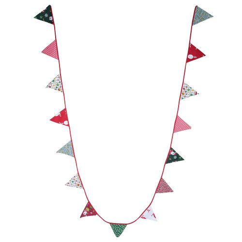 HJLIAN Banniere en tissu, fanion colore, drapeau triangulaire, guirlande suspendue pour anniversaire (motif floral 10)