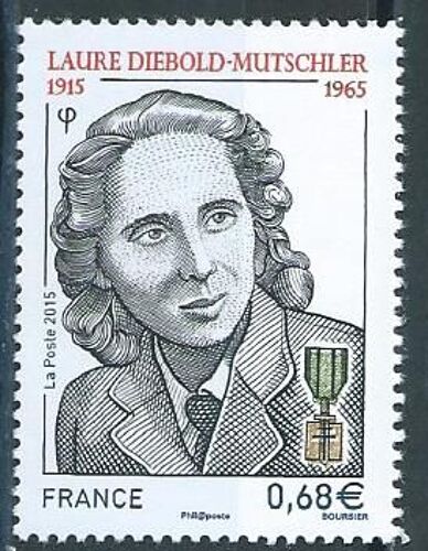 Laure Diebold Mutschler, Résistante, Secrétaire De Jean Moulin 2015 N° 4985 Neuf**