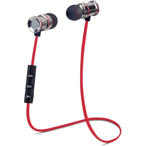 - Écouteurs Sport Rouge Bluetooth 4.1 Pour Samsung Galaxy S20, S21, S22, S23